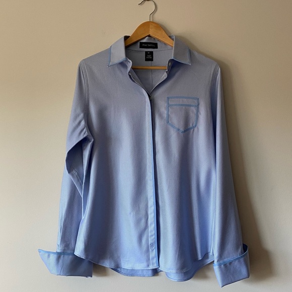 NWOT Pink Tartan Stretch Poplin Trompe L’Oeil - Picture 5 of 16